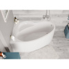 Акриловая ванна Vagnerplast Flora L 150x100 см, угловая, с каркасом, ультрабелая, асимметричная