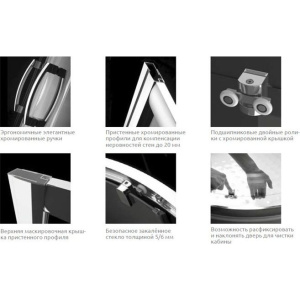 Душевая дверь в нишу Radaway Premium Plus DWJ 110 прозрачное стекло