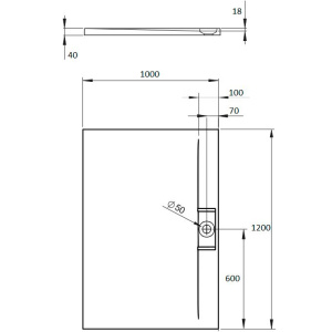 Поддон для душа Radaway Giaros D 120x100 с сифоном