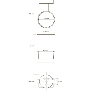 Стакан Bemeta Brilo 161110012 gold polished
