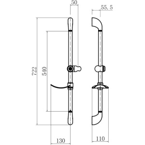 Купить Душевая штанга Fashun A8007, хром в Москве с доставкой Душевая штанга Fashun A8007, хром