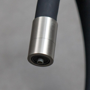 Смеситель для кухни Lemark Comfort LM3075BN-Black с гибким изливом, никель, черный