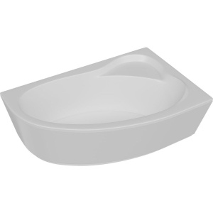 Акриловая ванна Акватек Фиджи R 170x110 см, угловая, вклеенный каркас, с экраном, со сливом-переливом, асимметричная