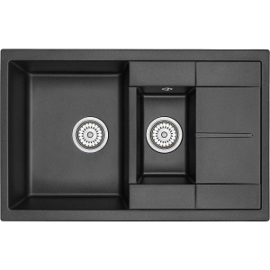 Купить Комплект Мойка кухонная Granula GR-7802 шварц + Смеситель 2088, шварц в Москве с доставкой Комплект Мойка кухонная Granula GR-7802 шварц + Смеситель 2088, шварц