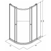 Душевой уголок Parly ZF81 80x80, с поддоном, профиль белый, стекло матовое