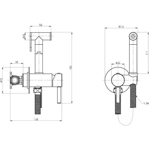 Гигиенический душ Cezares CZR-SET-DA1-ID2-FMM120-01