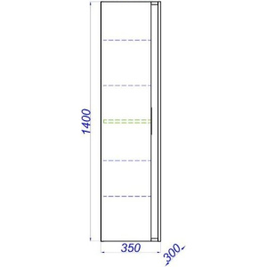 Шкаф-пенал Aqwella 5 stars Accent дуб золотой, универсальный