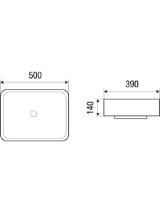 Раковина накладная 500х390х140 WeltWasser ELBACH 2195 (10000003851)
