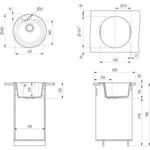 Купить Мойка кухонная Ulgran U-102 -341 ультра-белая в Москве с доставкой Мойка кухонная Ulgran U-102 -341 ультра-белая