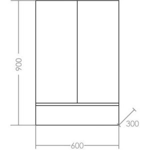 Шкаф СаНта Марс 60, белый, янтарный