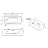 Акриловая ванна AM.PM Sense W75A-170-070W-KL 170x70 см, с каркасом, со сливом-переливом
