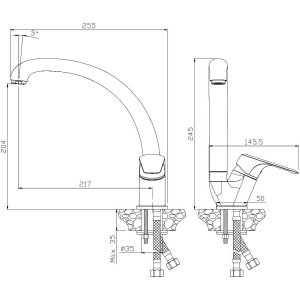 Смеситель для кухни Olive'S Evora 33431EV