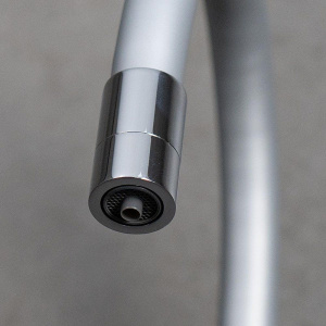 Смеситель для кухни Lemark Comfort LM3075C-Silver с гибким изливом, хром, серебристый