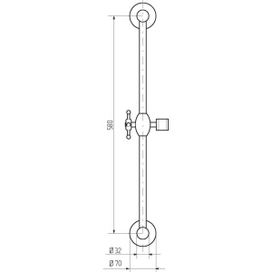 Душевая штанга Migliore Retro 20192 h60 см, золото