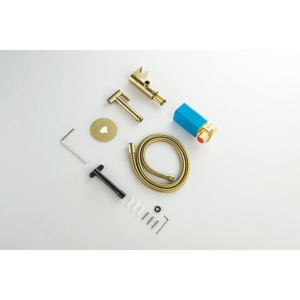 Гигиенический душ со смесителем Aquatek Оберон AQ1024BG шлифованное золото