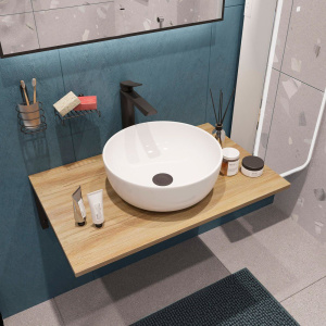 Купить Мебель для ванной DIWO Элиста 80 светлое дерево, с раковиной Moduo 40 RING в Москве с доставкой Мебель для ванной DIWO Элиста 80 светлое дерево, с раковиной Moduo 40 RING