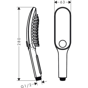 Душевая лейка Hansgrohe DogShower 26640560 для собак, розовая