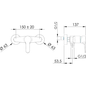 Купить Смеситель для душа Remer Winner W33 в Москве с доставкой Смеситель для душа Remer Winner W33