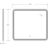 Зеркало Cezares Duet 90х80, с подсветкой