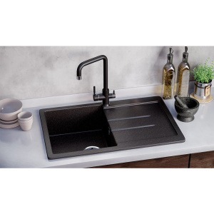 Купить Мойка кухонная Ulgran U-507 -308 черная в Москве с доставкой Мойка кухонная Ulgran U-507 -308 черная
