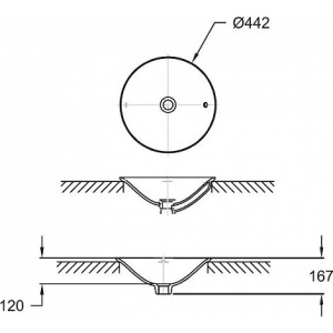 Раковина встраиваемая Jacob Delafon Carillon 45 E96118-0 белая