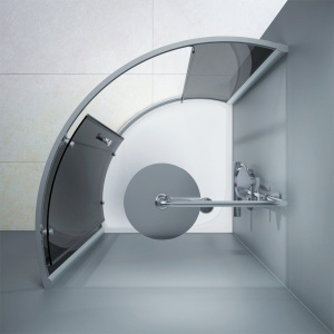 Душевой уголок AM.PM Like W83G-315-090CG64 90x90 профиль матовый хром, стекло тонированное