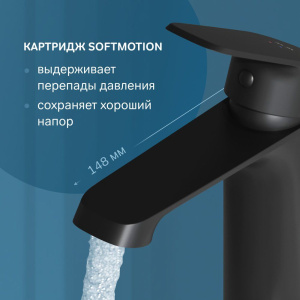 Смеситель для раковины AM.PM Func F8F02122 черный матовый