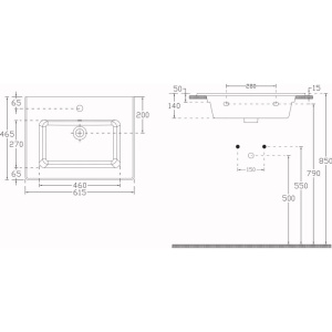 Мебельная раковина Aquanet Flat 60