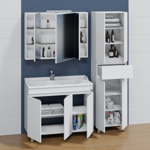 Мебель для ванной СаНта Марс 100 напольная, 3 дверцы