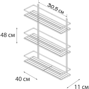 Полка Fixsen FX-730-3 прямая, хром