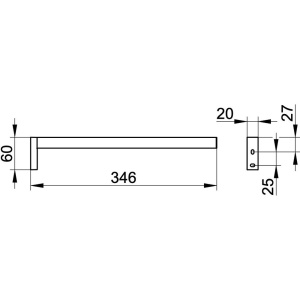 Купить Полотенцедержатель Keuco Edition 90 19122010000 35 см, одинарный в Москве с доставкой Полотенцедержатель Keuco Edition 90 19122010000 35 см, одинарный