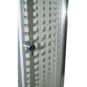 Душевой уголок Parly 9098 90x90, с поддоном, профиль хром, стекло прозрачное с узором