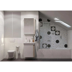 Купить Тумба с раковиной Aquaton Кантри 55 1A2576K0AHB20 белая, дуб верона в Москве с доставкой Тумба с раковиной Aquaton Кантри 55 1A2576K0AHB20 белая, дуб верона