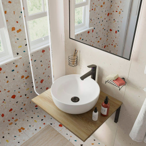 Купить Столешница с раковиной DIWO Элиста 60 светлое дерево, с раковиной Moduo 40 RING в Москве с доставкой Столешница с раковиной DIWO Элиста 60 светлое дерево, с раковиной Moduo 40 RING