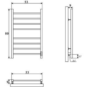 Полотенцесушитель электрический Двин S plaza neo 80/50 полированный хром