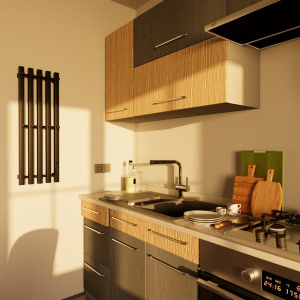 Полотенцесушитель электрический Маргроид Inaro профильный 80х24 черный матовый