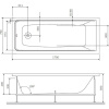 Акриловая ванна AM.PM Gem 170x75 см, с каркасом