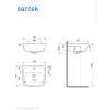 Раковина подвесная Santek Лонги 45 1.WH50.1.753 белая