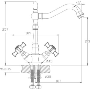 Смеситель для кухни Haiba HB24 HB4324