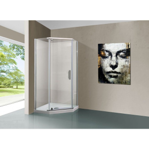 Душевой уголок Vincea Stresa VSP-1S100CL 100x100, профиль хром, стекло прозрачное