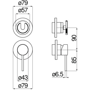 Смеситель для душа Nobili Sole WE81102/1SOIX (внешняя часть) нержавеющая сталь