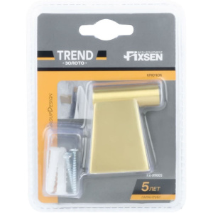 Крючок Fixsen Trend Gold FX-99005 матовое золото, одинарный