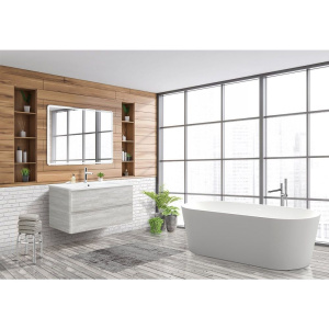 Купить Мебель для ванной BelBagno Albano-Cer 105 подвесная, rovere vintage bianco в Москве с доставкой Мебель для ванной BelBagno Albano-Cer 105 подвесная, rovere vintage bianco