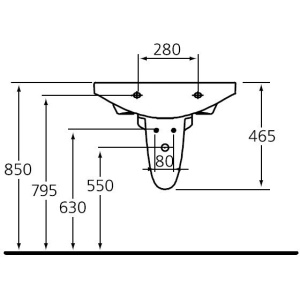 Полупьедестал Ideal Standard Motion W310401