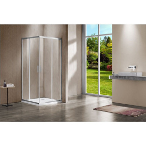 Душевой уголок Vincea Garda VSS-1G8010CL 100x80 см, профиль хром, стекло прозрачное