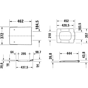 Крышка-сиденье Duravit Viu с микролифтом 0021190000