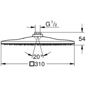 Верхний душ Grohe Rainshower 26567000 хром