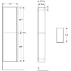 Шкаф-пенал Geberit Acanto 20 500.638.JK.2 лавовый матовый