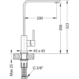 Смеситель для кухни Alveus Jenny 1129064 черный