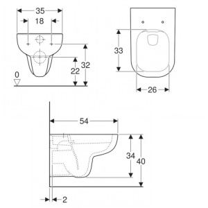 Унитаз подвесной Geberit Smyle 500.210.01.1 безободковый